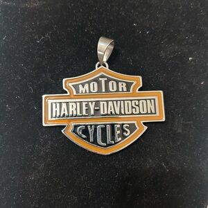 Harley-Davidson Orange and Silver Pendant